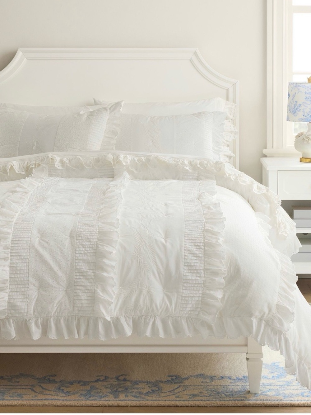 LoveShackFancy Eyelet Twin XL Quilt and Sham